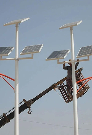 60W Placa 8M poste integrado solar alumbrado en Irak
